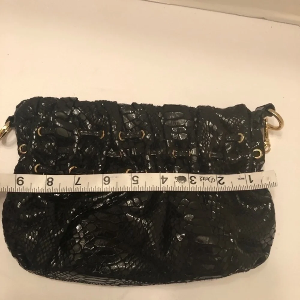 Michael kors snakeskin embossed leather clutch bag